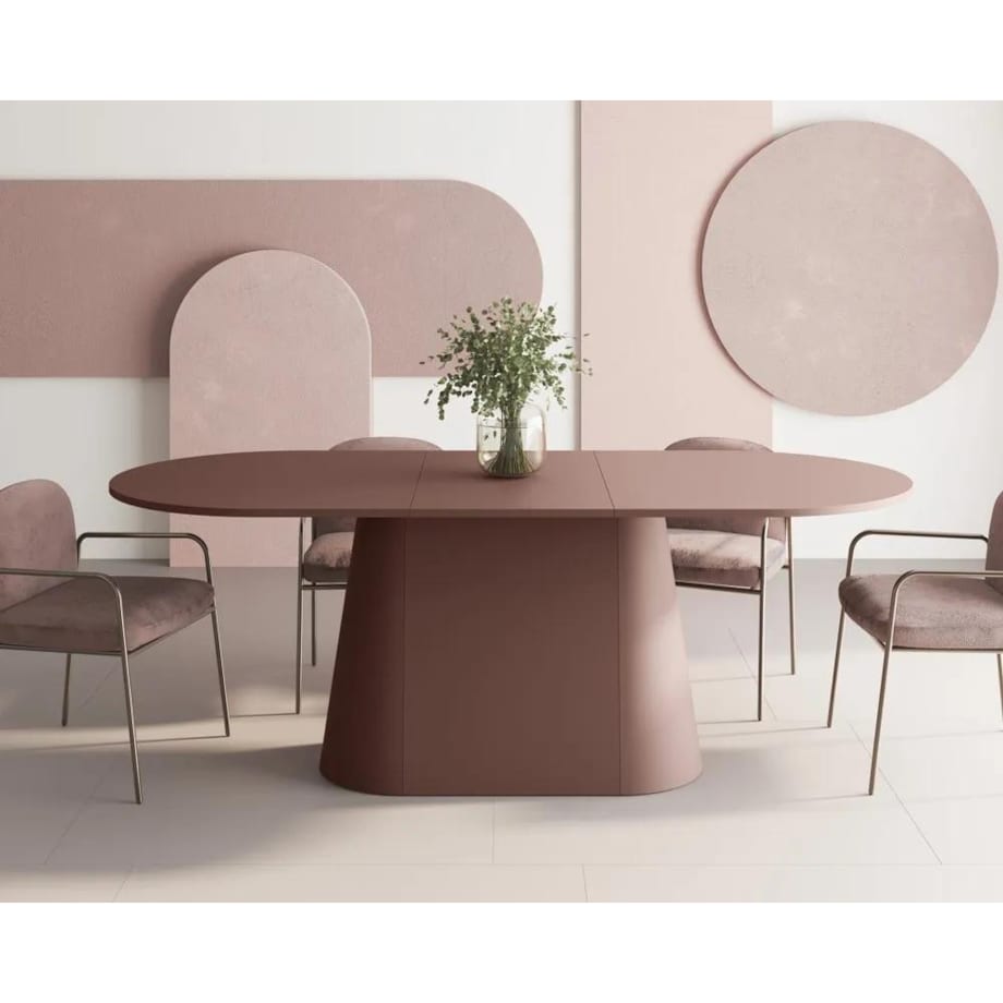 Stół rozkładany CAPITOLO 160(208)x90 bordowy