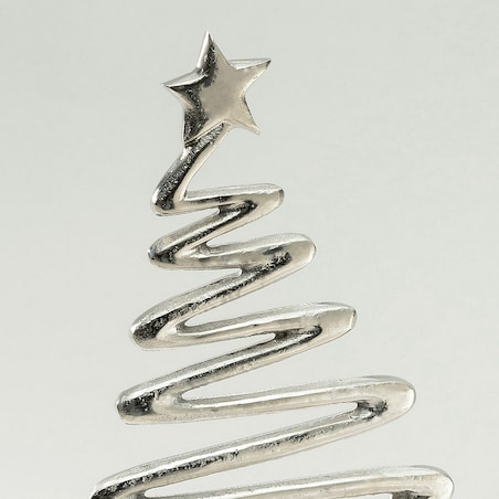 Dekoracja stojąca Silver Tree I 17x11x31 cm boże narodzenie, święta, świąteczne, srebrny, 17x11x31 cm