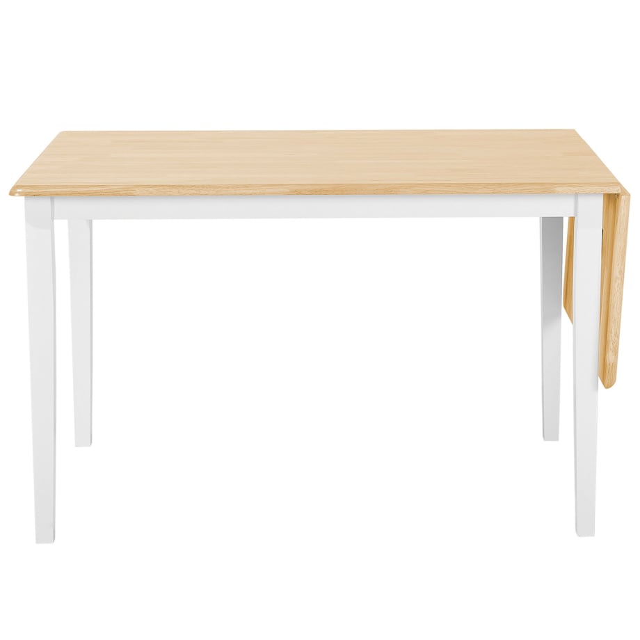 Stół do jadalni rozkładany drewniany 120/160 x 75 cm biały LOUISIANA