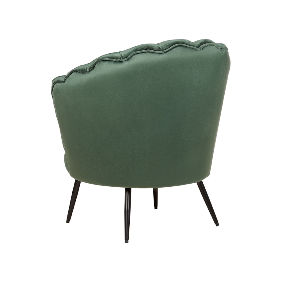 Fotel welurowy zielony LOVIKKA