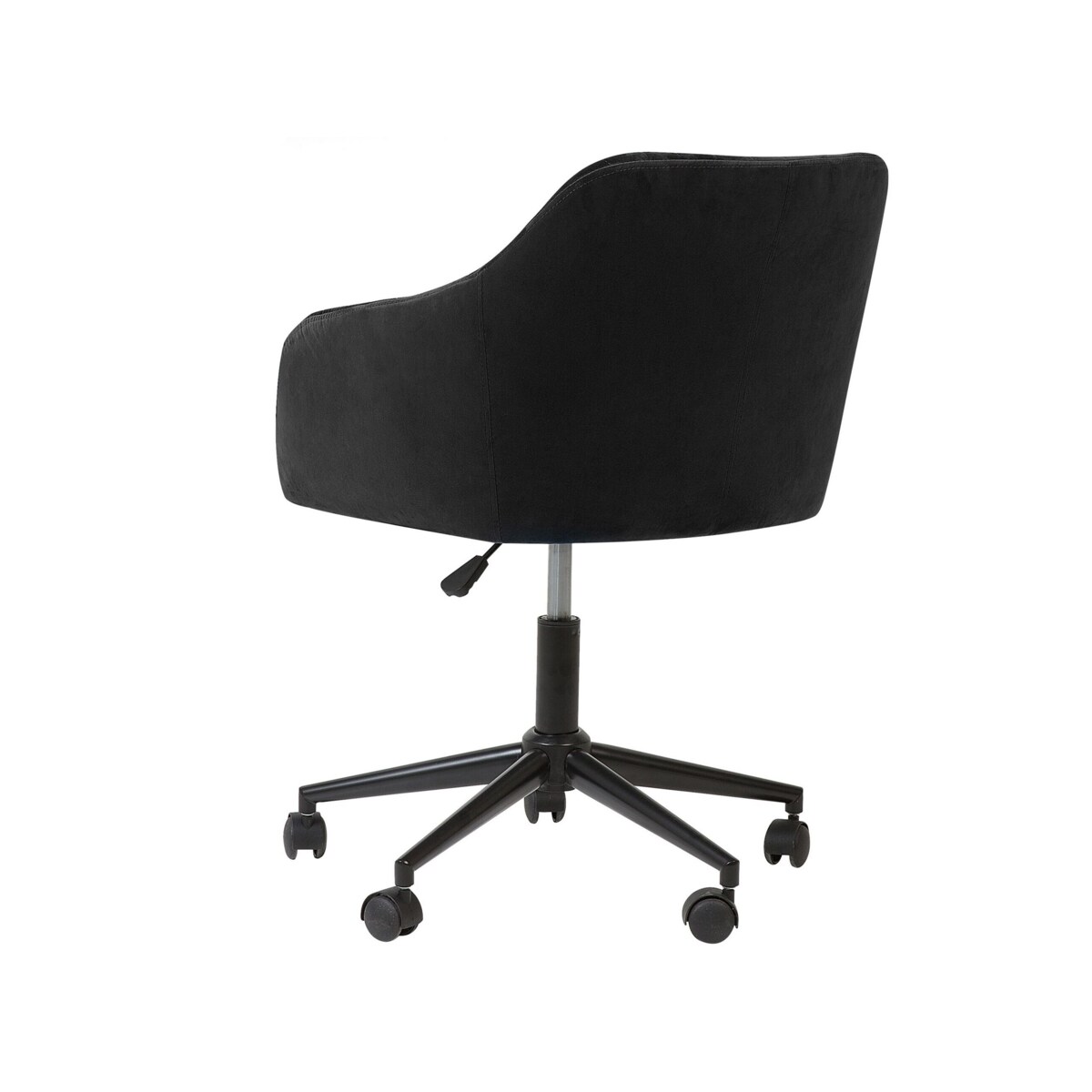 Krzesło biurowe regulowane welurowe czarne VENICE