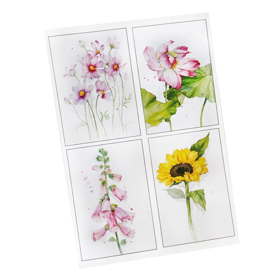 Malowanie akwarelą - Poezja kwiatów - 4 elementy
