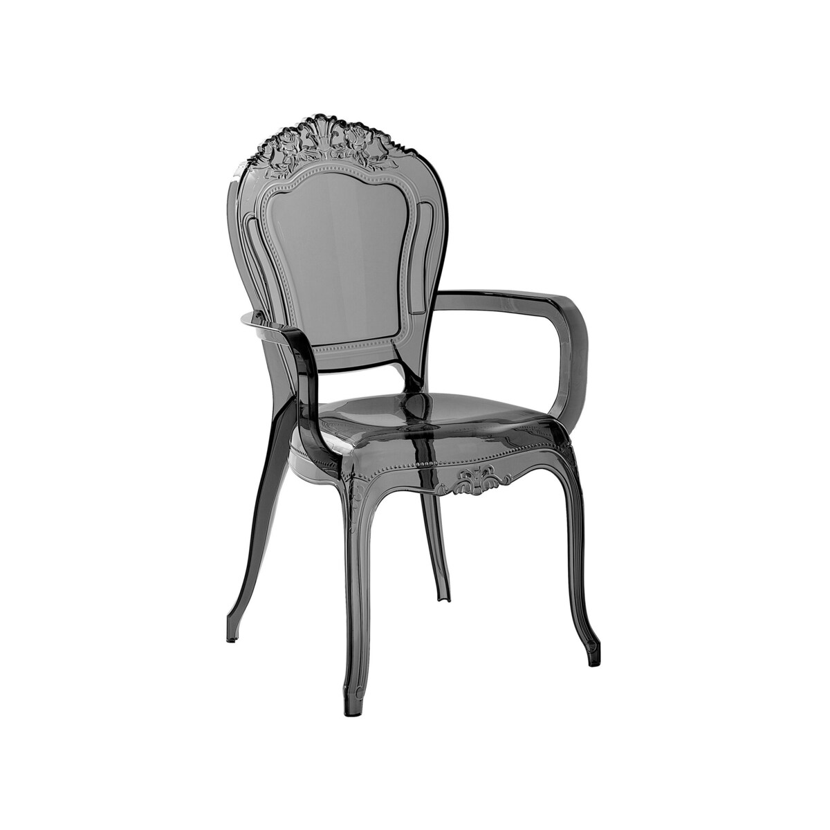 Zestaw 2 krzeseł do jadalni przezroczysty czarny VERMONT II