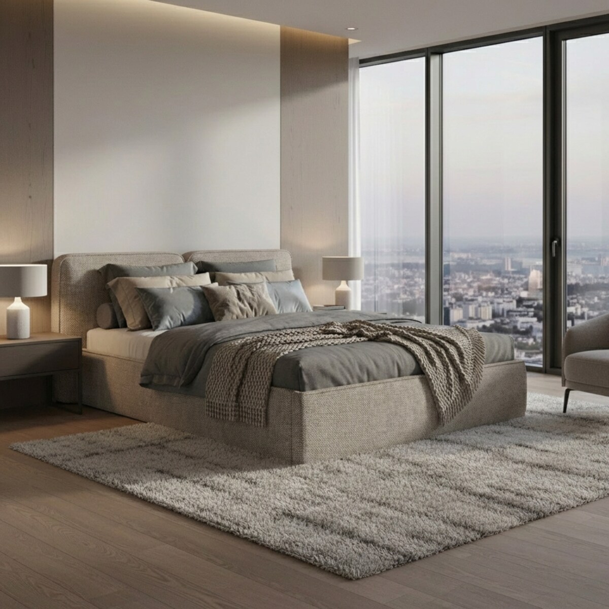 Łóżko Tapicerowane Elite 140X200 Stelaż Pojemnik Na Pościel Wind 11