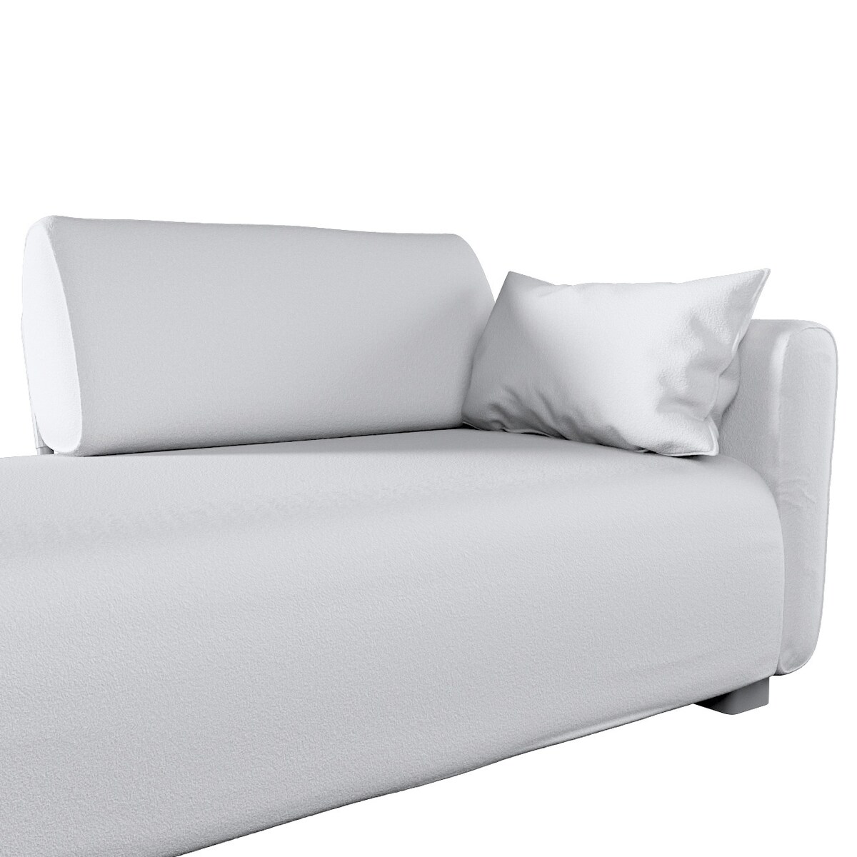 Pokrowiec na szezlong Mysinge, biała bukla, szezlong Mysinge, Boucle Teddy