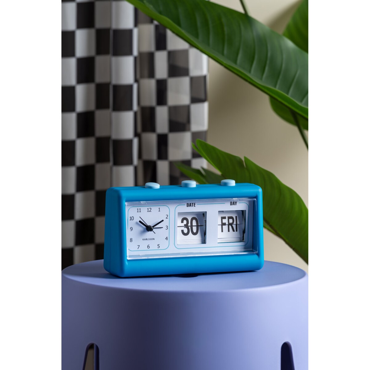 Budzik retro FLIP z datą