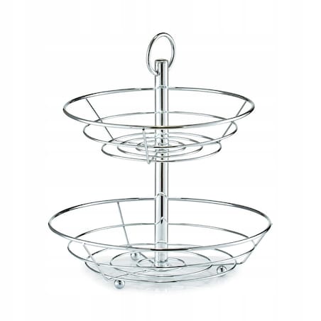 Patera Stojak Kosz na Owoce Warzywa Kosz 2 Poziomy Chrom metal Zeller
