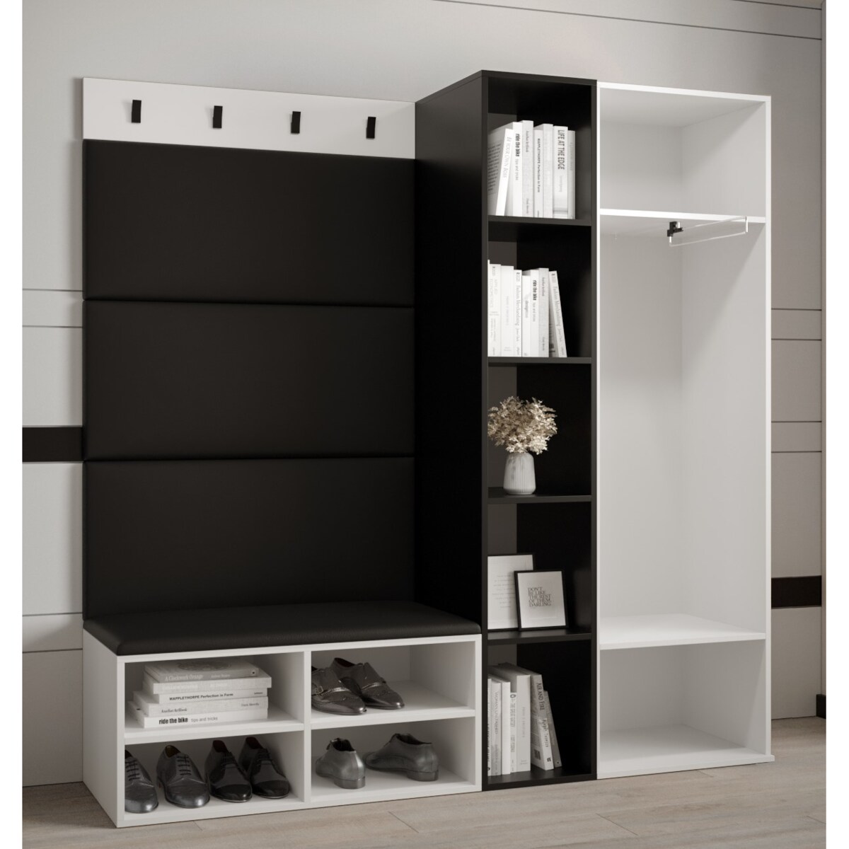 Garderoba do przedpokoju Abiks MIRO 1 biały+manila02