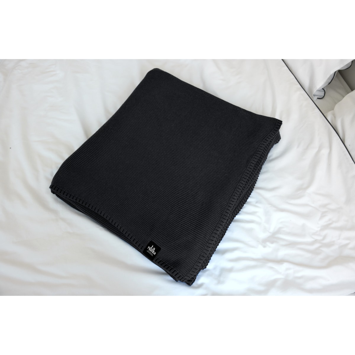 Narzuta klasyczna grafitowa, 220 x 240 cm, La Manta