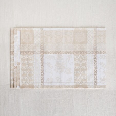 Powlekane podkładki Beige Symphony - 6 sztuk