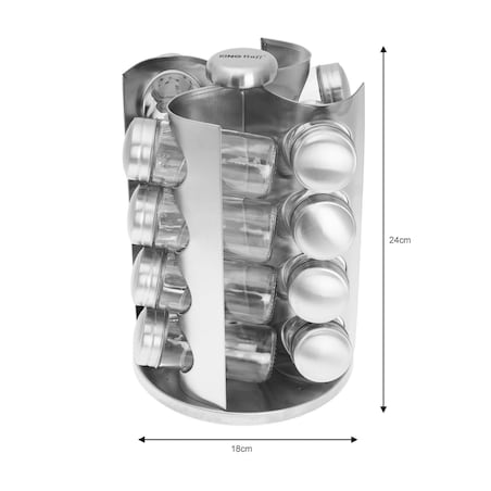 Zestaw pojemników na przyprawy 17 elementów przyprawnik KINGHOFF