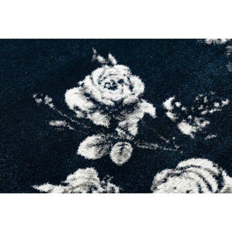 Dywan GNAB 60642734 Kwiaty róże granat / 140x200 cm