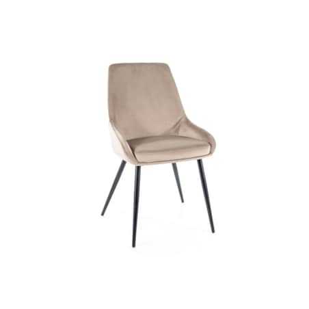 Krzesło tapicerowane COBE VELVET ciemnobeżowe