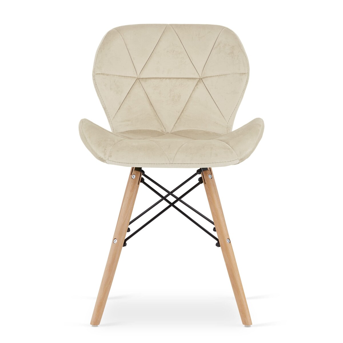 Krzesło Do Jadalni Kuchni Salonu Lago Aksamit - Beż X 4