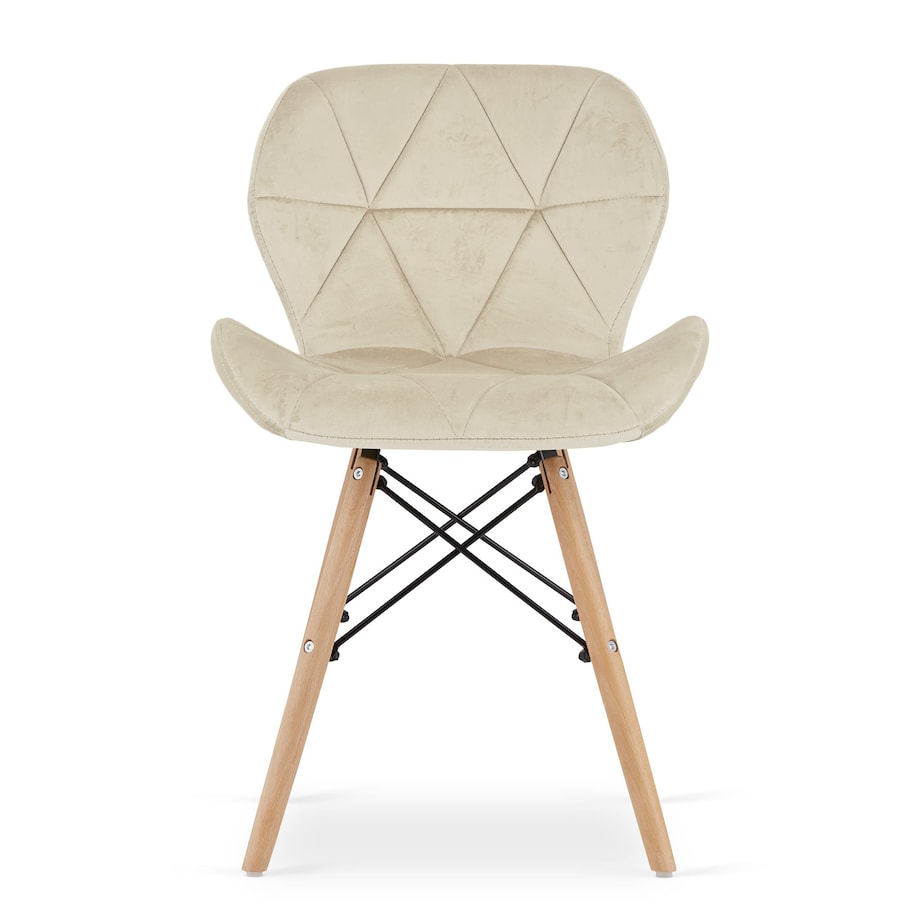 Krzesło Do Jadalni Kuchni Salonu Lago Aksamit - Beż X 4