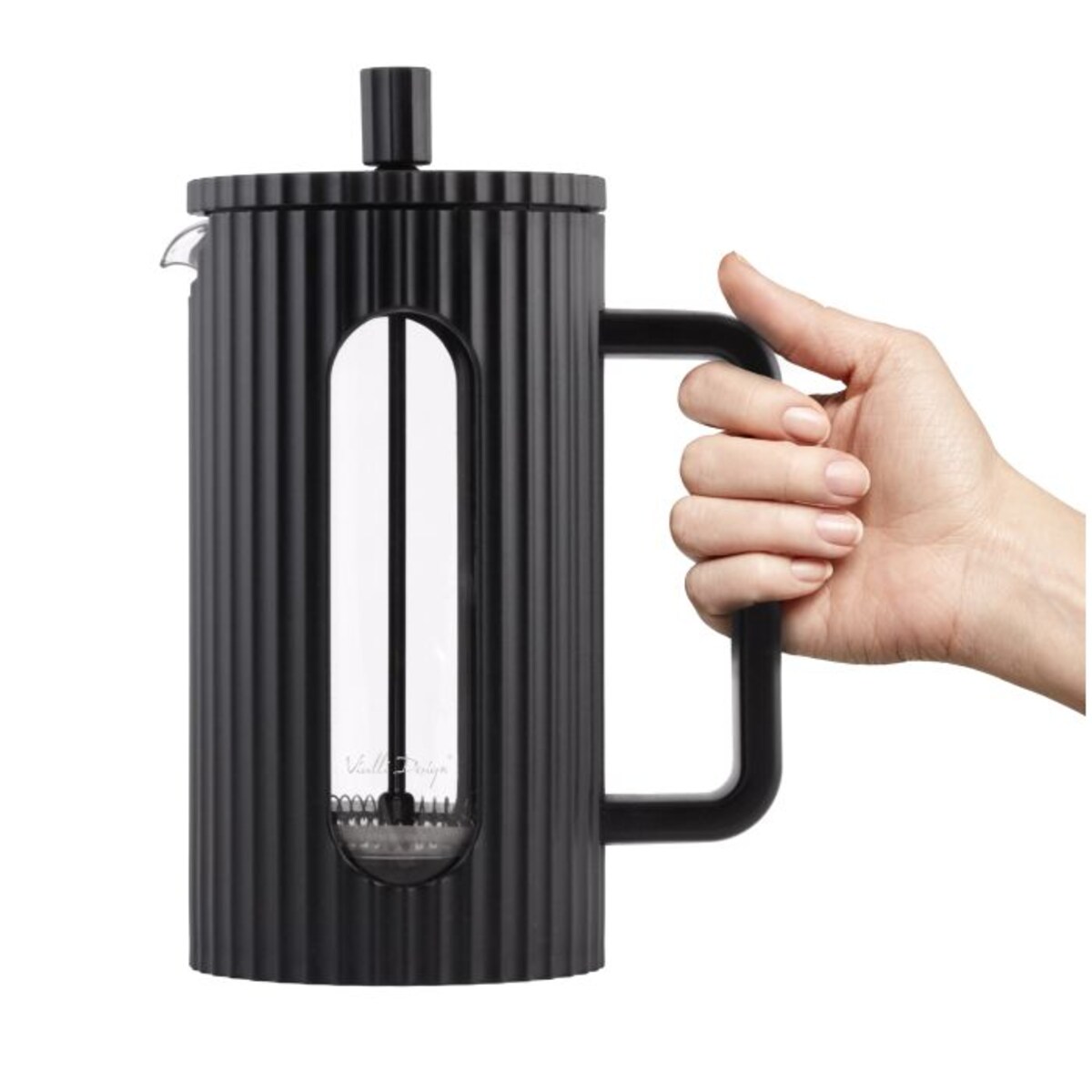 Zaparzacz do kawy i herbaty 1000 ml Livio czarny 0725