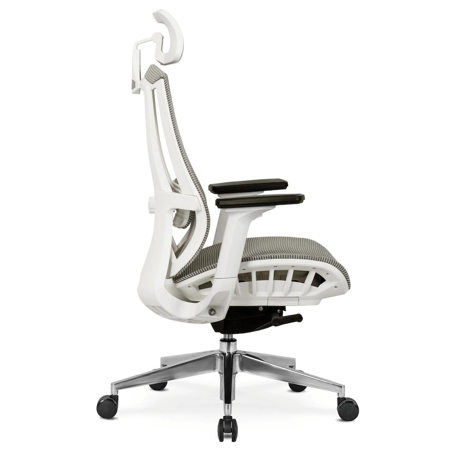 Fotel gamingowy obrotowy ergonomiczny regulowany do biurka beżowy SKY