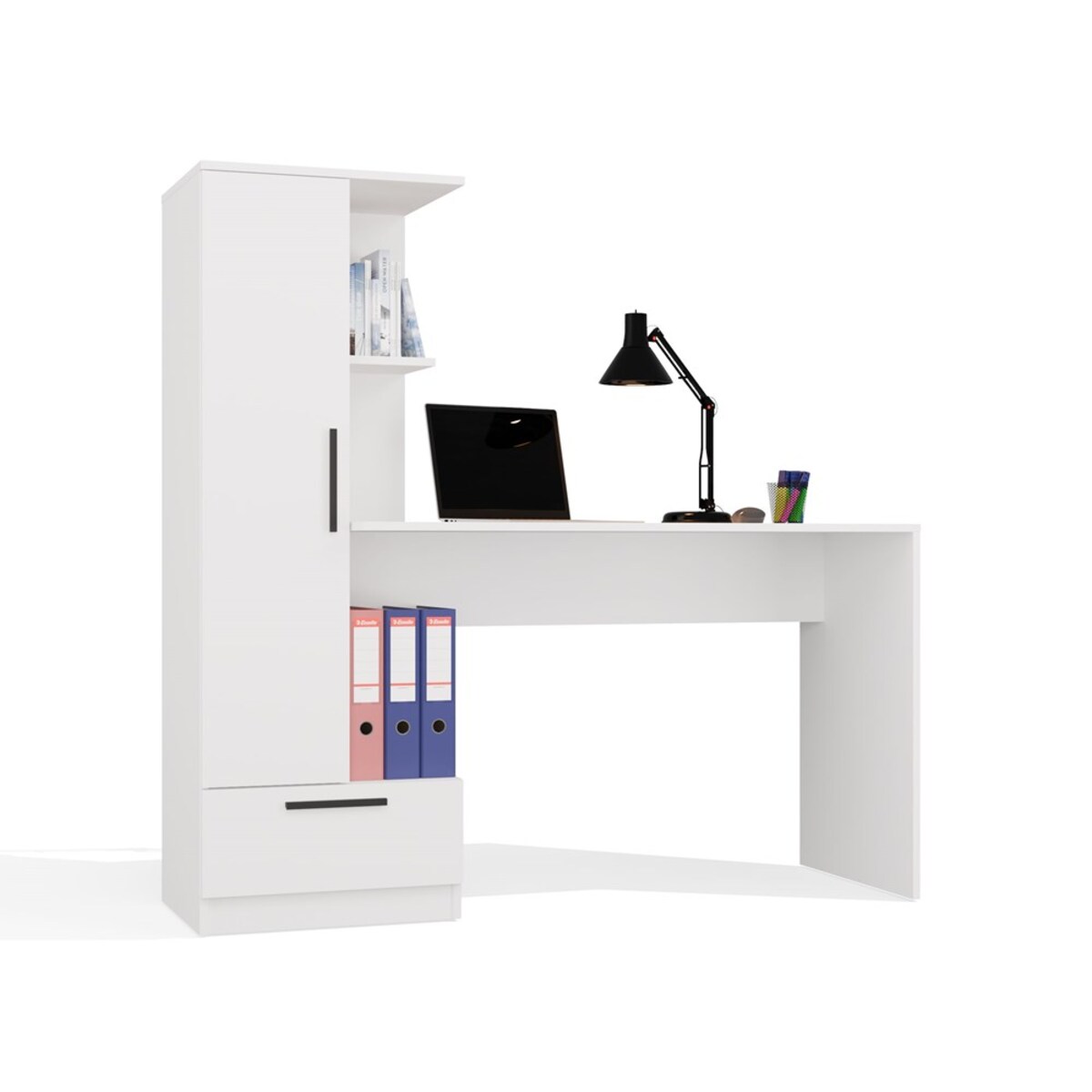 Zestaw Biurko + Regał COSMO Biały