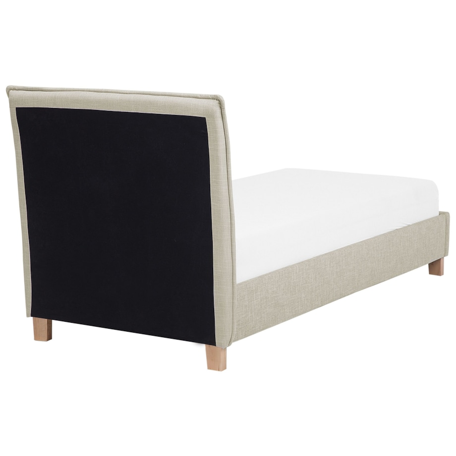 Łóżko tapicerowane 90 x 200 cm beżowe SENNEZ