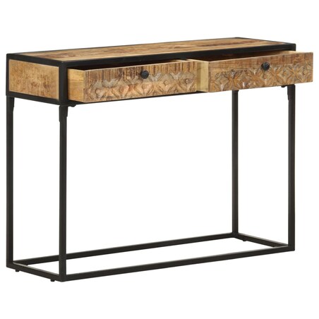 vidaXL Stolik typu konsola, 100 x 35 x 75 cm, lite drewno mango