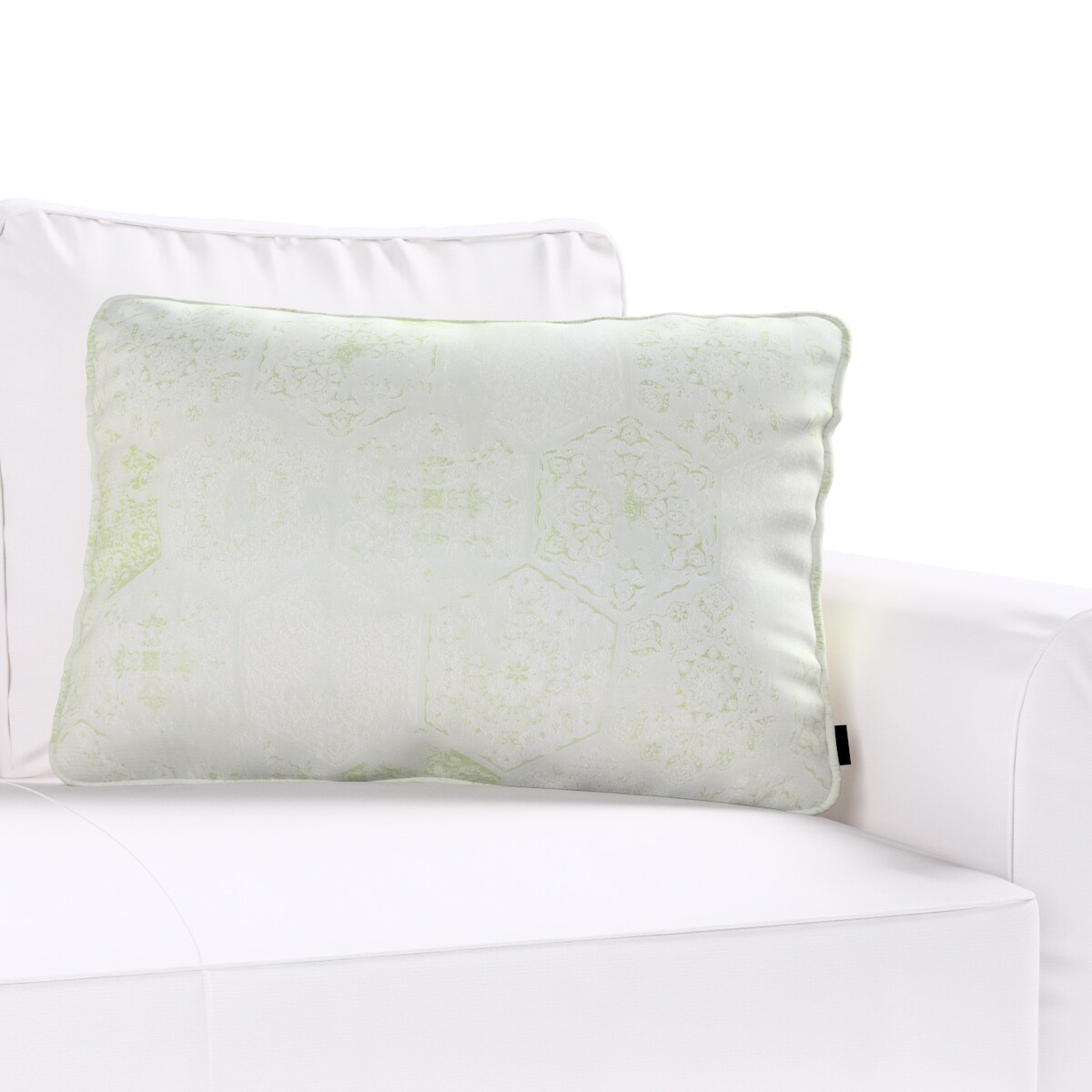 Poszewka Gabi na poduszkę prostokątna 60x40 zielony ornament