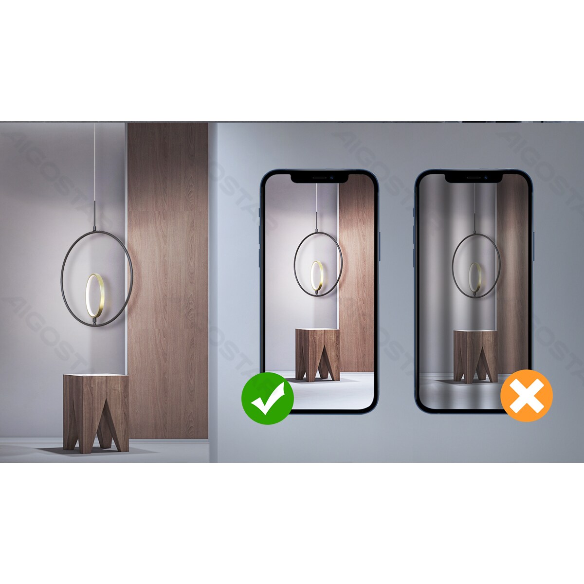 lampa wisząca z aluminium i silikonu | 6500k | nowoczesny design 120 cm