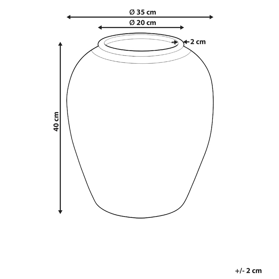 Wazon na kwiaty KATERINI 40 cm Brązowy