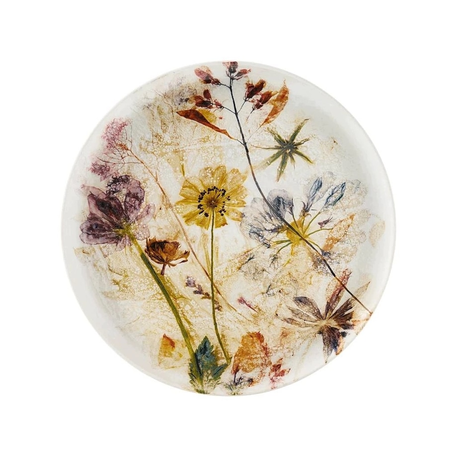 Komplet talerzy małe deserowych 20 cm 1 szt Herbal kwiaty na ciasto deser