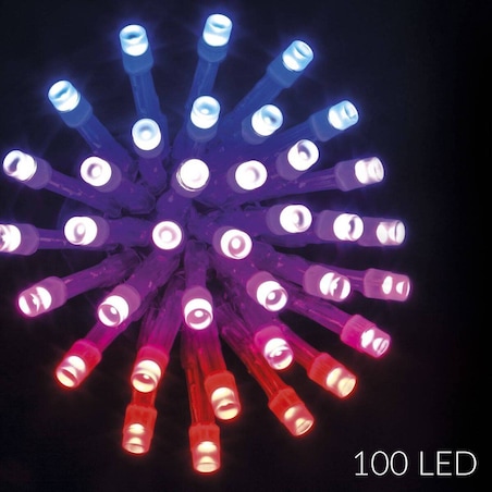 Lampki zewnętrzne wielokolorowe, 100 LED