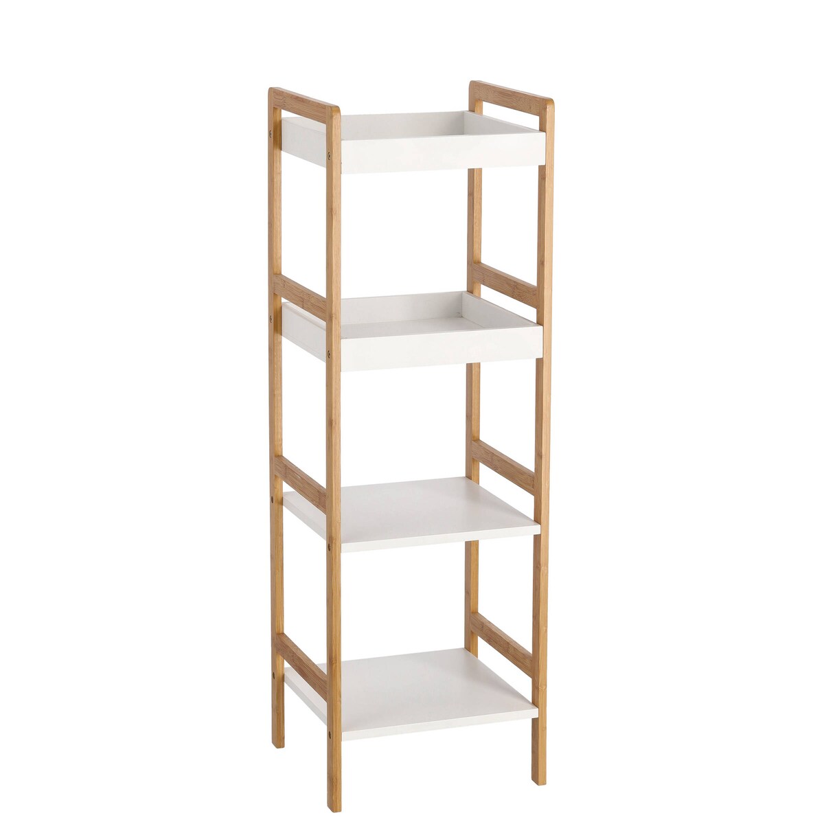 Szafka słupek łazienkowa z bambusa, 36 x 33 x 110 cm