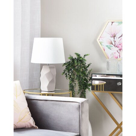 Lampka nocna ceramiczna różowa ELIA