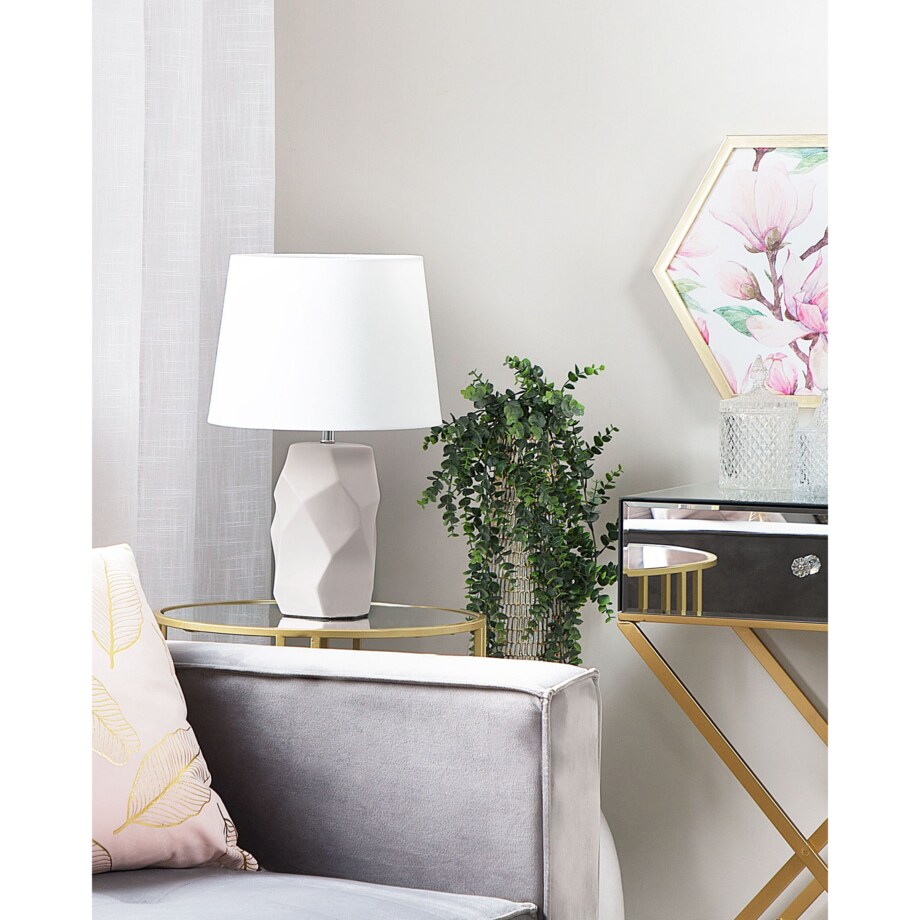 Lampka nocna ceramiczna różowa ELIA