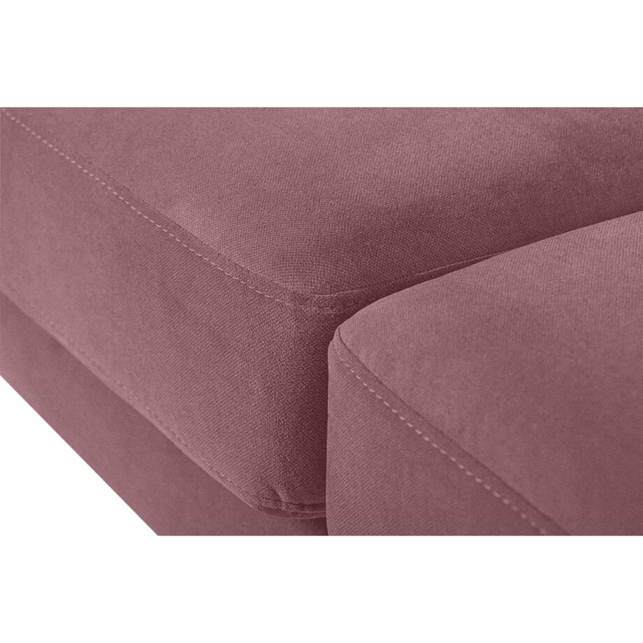 KONSIMO TAGIO Narożnik skandynawski welurowy w kolorze różowym, prawy