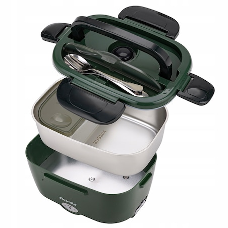 Elektryczny lunch box termos obiadowy samochodowy podgrzewany śniadaniówka do auta 1.5L KAMILLE