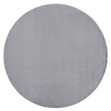 Dywan BUNNY koło srebrny IMITACJA FUTRA koło 140 cm