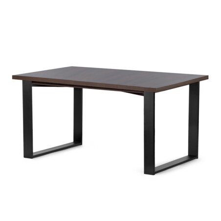 KONSIMO CETO Rozkładany stół w industrialnym stylu matowy ciemnobrązowy