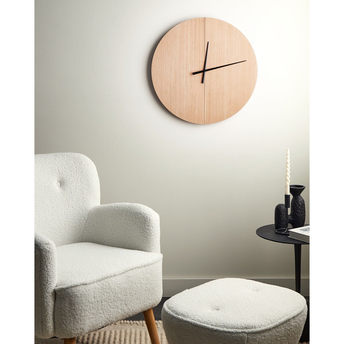 Zegar ścienny CABIC 60 cm Jasnobrązowy