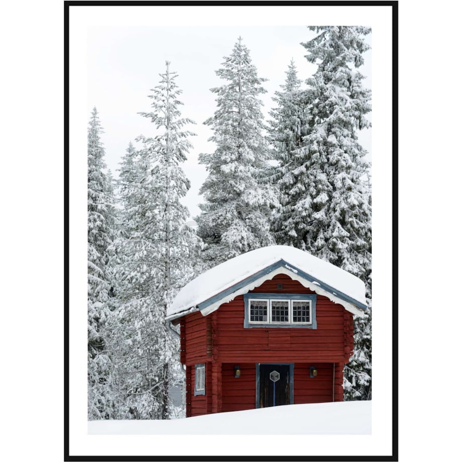 Poster Story, Plakat, Obraz - Zimowy Domek, wymiary 50 x 70 cm