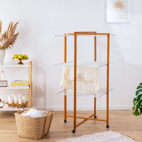 ARREDAMENTI KARISMA Suszarka na pranie - 80 x 68 cm, Brązowy
