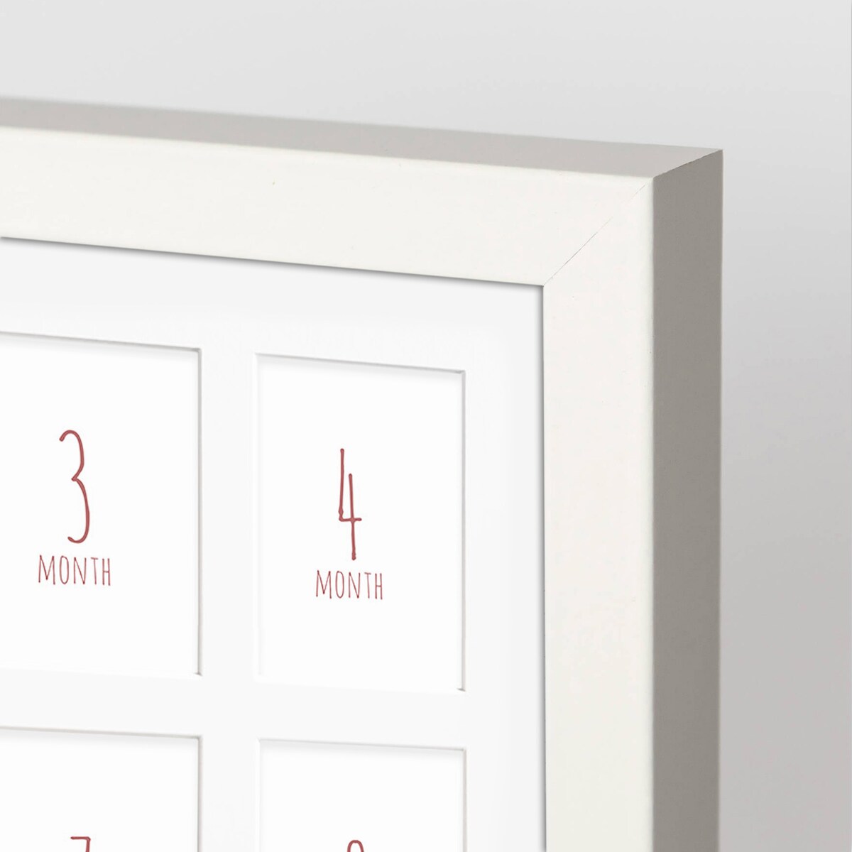 Biała ramka na PIERWSZY ROCZEK dziecka - kolaż na 13 zdjęć My First Year