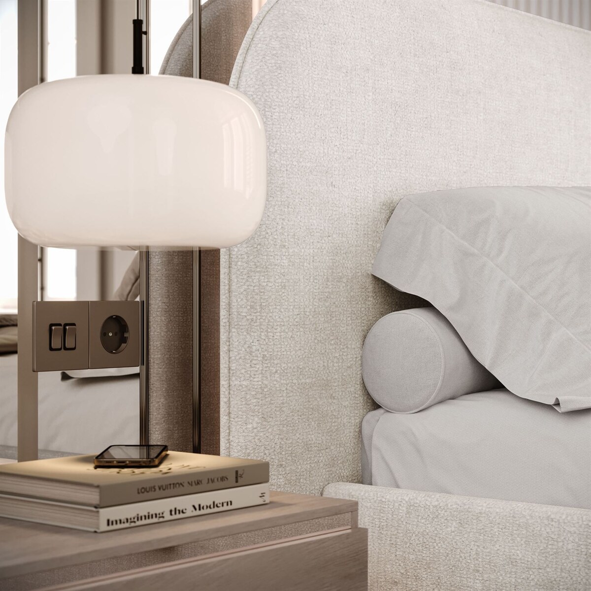 Łóżko tapicerowane OLIMPIA, pojemnik na pościel, s34, 140x200, Perfect Harmony 01