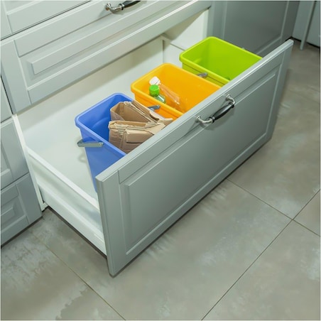 Pojemnik Plasitkowy Do Segregacji Śmieci Odpadów Kosz 10 L Żółty