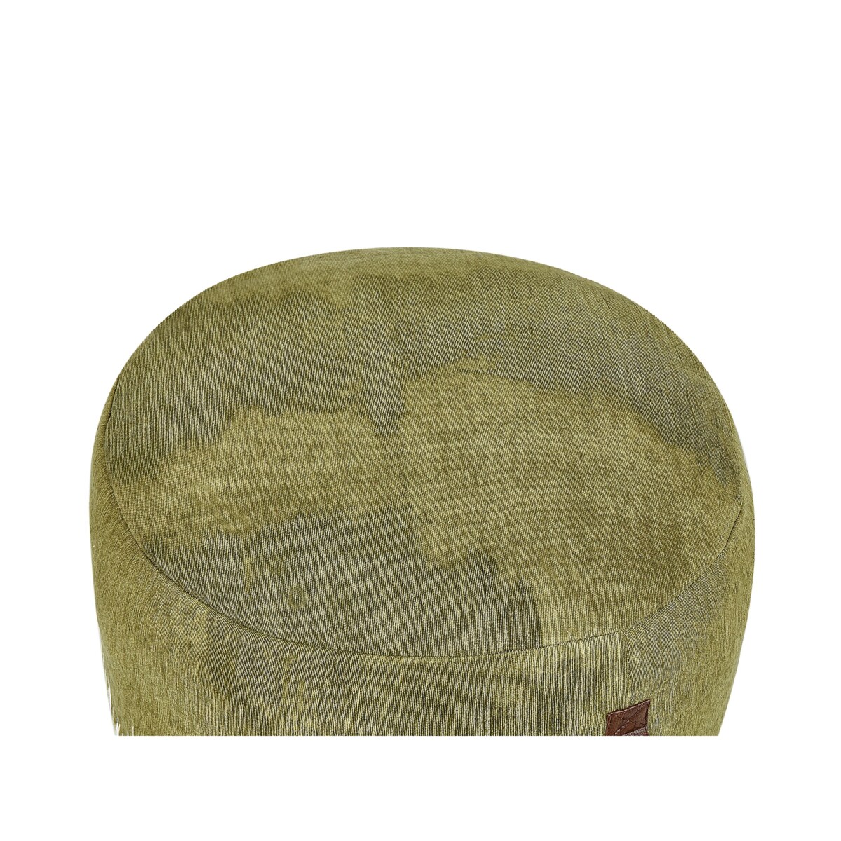 Puf 50 x 30 cm biało-zielony KAWAI