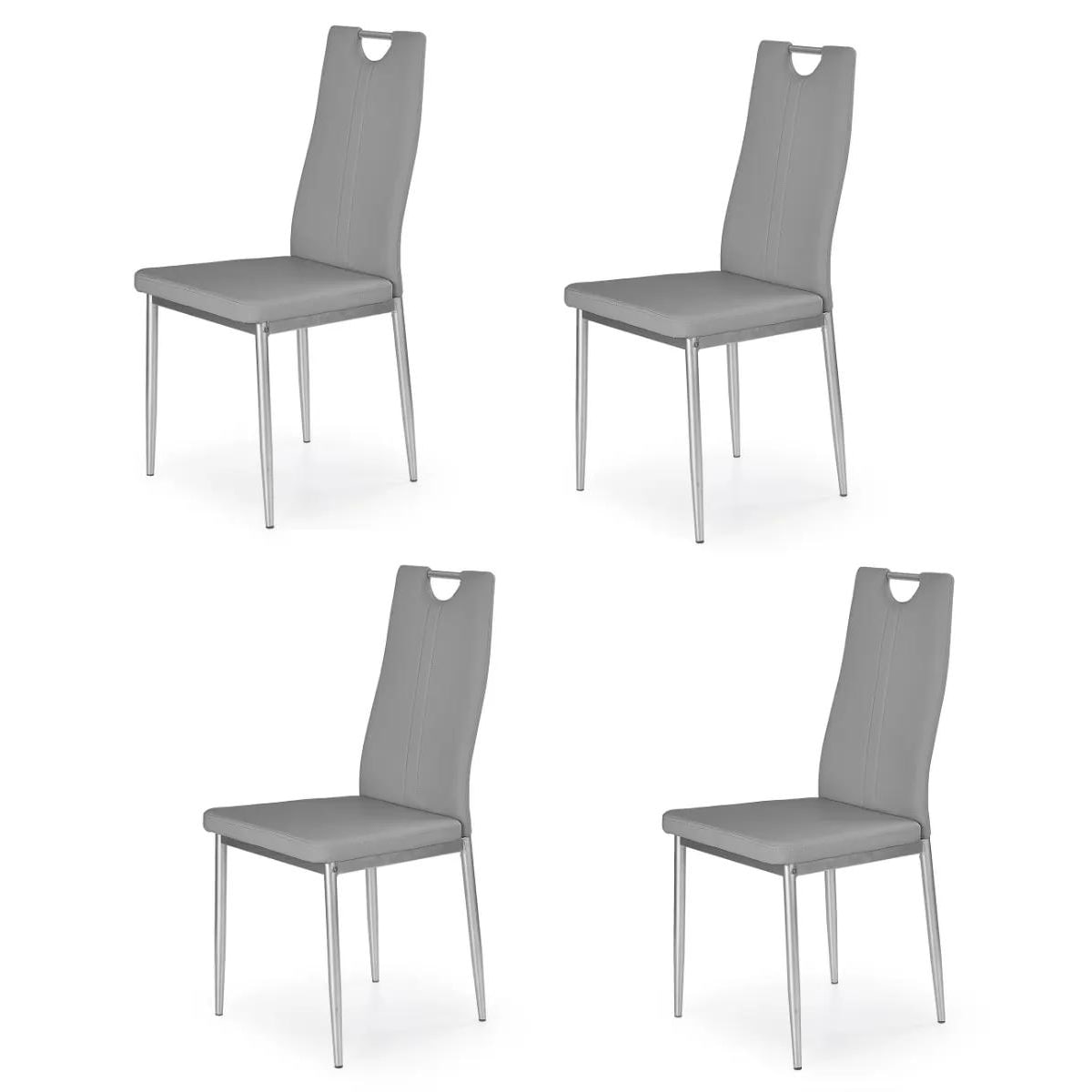 Zestaw krzeseł K202 4 szt szare