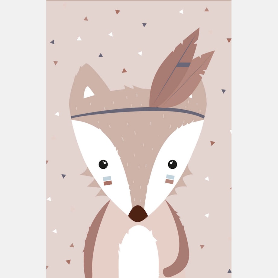 Plakat dla dzieci Lisek apacz boho 20x30