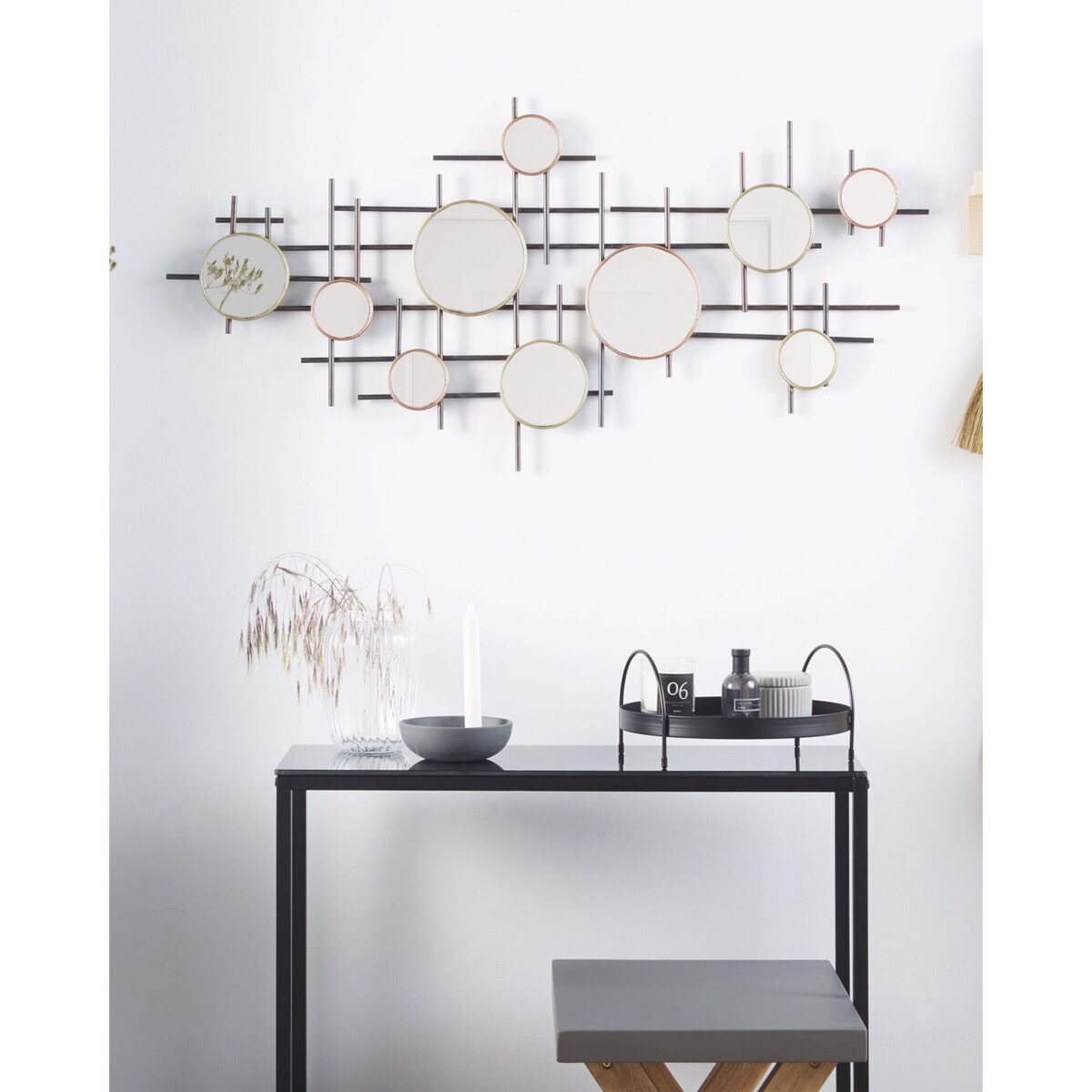 Lustro ścienne IBOS 113 cm 55 cm Metal Czarny