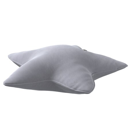 Poduszka Lucky Star, srebrzysty szary, 52x15x52cm, Posh Velvet