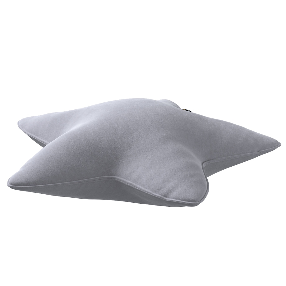Poduszka Lucky Star, srebrzysty szary, 52x15x52cm, Posh Velvet
