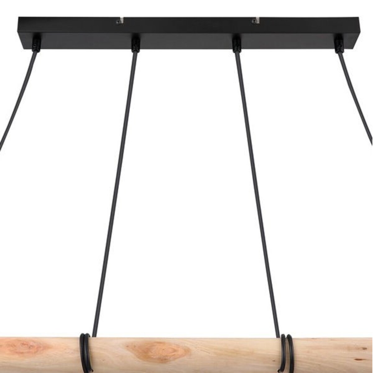 Ekologiczna LAMPA wisząca PABLO 3980 Rabalux drewniana belka ZWIS do kuchni czarny