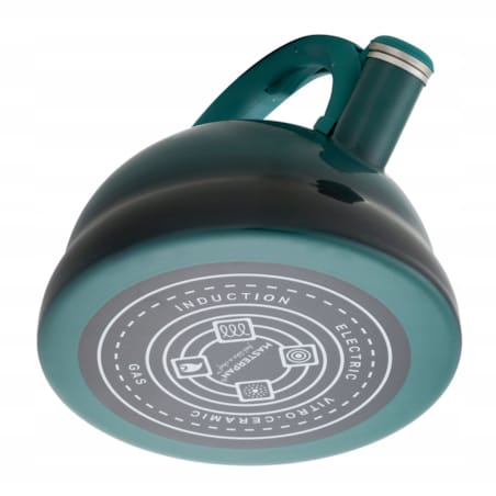 Czajnik Emaliowany Retro 2.2L Zielony Z Gwizdkiem Indukcja Gaz